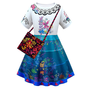 Déguisement Fille Encanto Mirabel Robe + Sac Costume